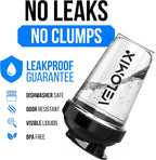 VELOMIX 2 Pack 20oz Protein Shaker Bottle for Protein Mixes, Black/Transpar | 2x Wire Whisk, Leak Proof Shaker Cups for Protein Shakes, Stackable, Dishwasher safe, BPA free, Pre Workout and Fitness ready