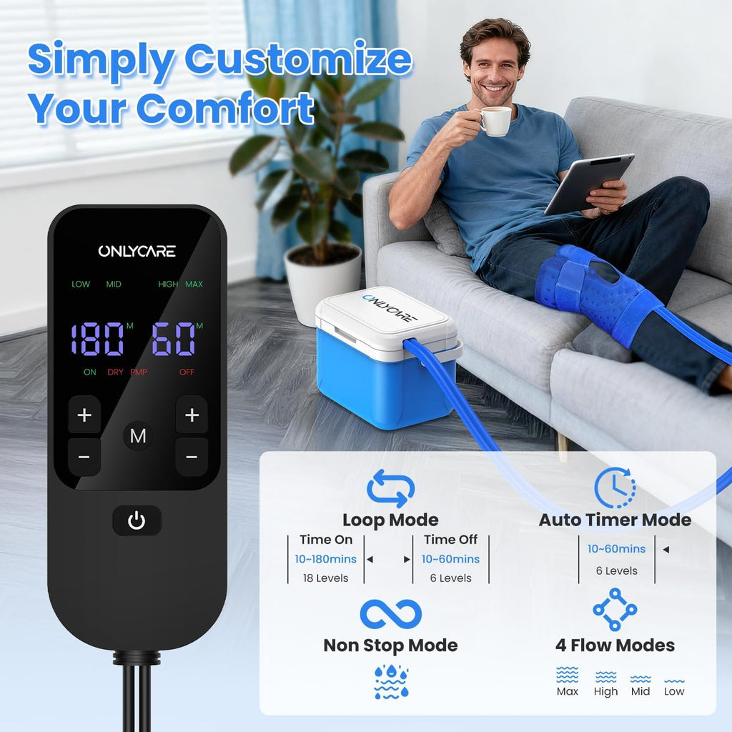 ONLYCARE Ice Machine for Knee After Surgery, Portable Cold Therapy Machine