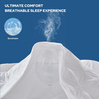 BEDLORE Waterproof Queen Size Mattress Protector, Deep Pocket Fit, Washable | Soft Noiseless Breathable Bed Mattress Cover Pad, Fits 6-18 Inch Deep Mattresses, Ideal for Home, Bedroom, Hotel, White