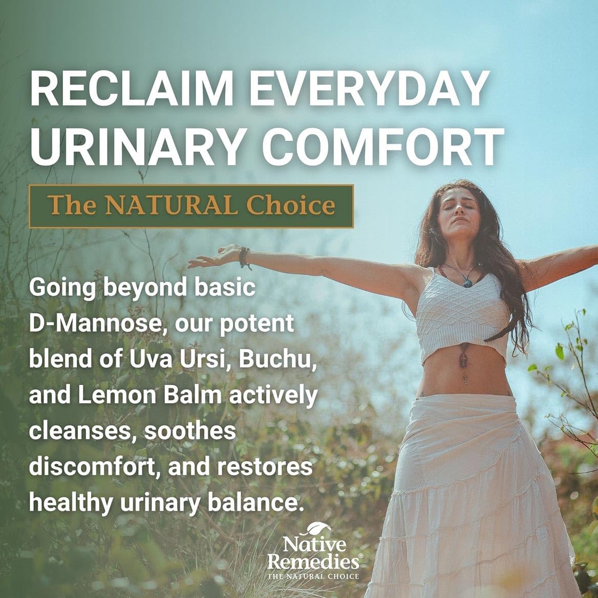 Native Remedies UTI-Clear Herbal Supplement - 100% Natural Tincture with | Buchu, Bearberry, Lemon Balm & More - Supports Urinary Tract & Bladder Health, pH Balance, Bloating Relief - 2 oz Bottle