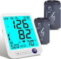 Blood Pressure Monitor 2 Cuff Sizes, Large Blood Pressure Cuff | M/L Cuff 9-17"& XL Cuff 13-21", Extra Large Backlit Display, Two User Mode, 1000 Mem, 4xAAA Batteries, Upper Arm, Home Use