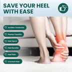 Welnove Gel Heel Protector Cups, Inserts Pads for Women Men, Plantar Fasciitis, Heels Spur, Achilles Tendonitis Dry Cracked Heel Support Cushion Black, Fit Best in Roomy Shoes (W 4.5-9 / M5-8)