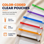Waterproof Pill Pouch Set, Waterproof Pill Organizer Set with 14pcs Bags Inside, 7 to 14 Days of Meds & Medicine Crush-Resistant Shell, Portable Travel Pill Storage System for Holder Travel (Mix)