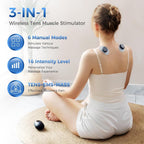 Wireless TENS Unit Muscle Stimulator, Pain Relief, Model U8PRO | Dual Channel Wireless TENS Machine, Pocket Size, 6 Modes 16 Intensities, Sciatica Back Relief, Travel Use, Gift for Men Women