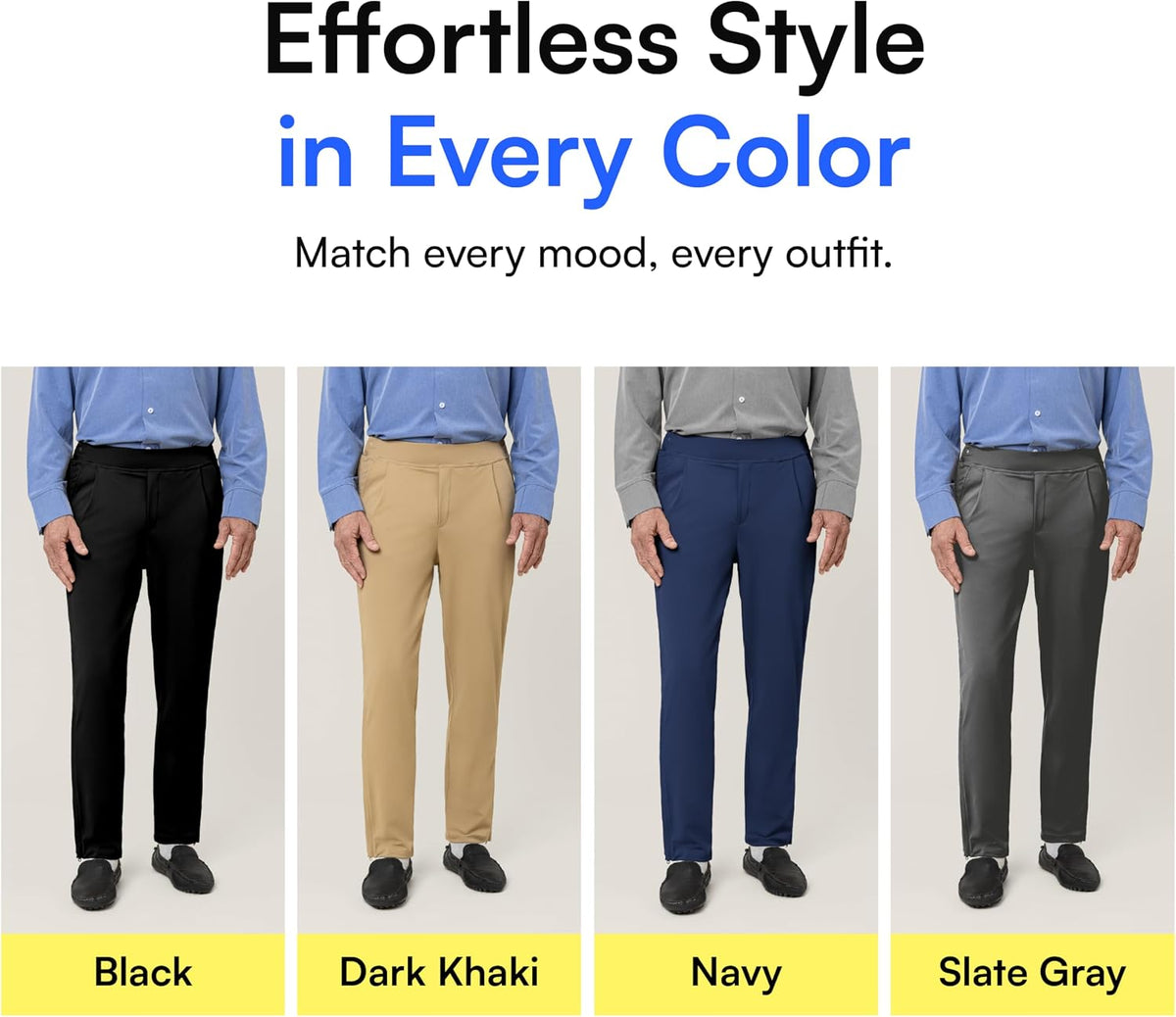 Joe & Bella Men’s Adaptive Pants with Side Zippers – Tear Away Post-Surgery Pants