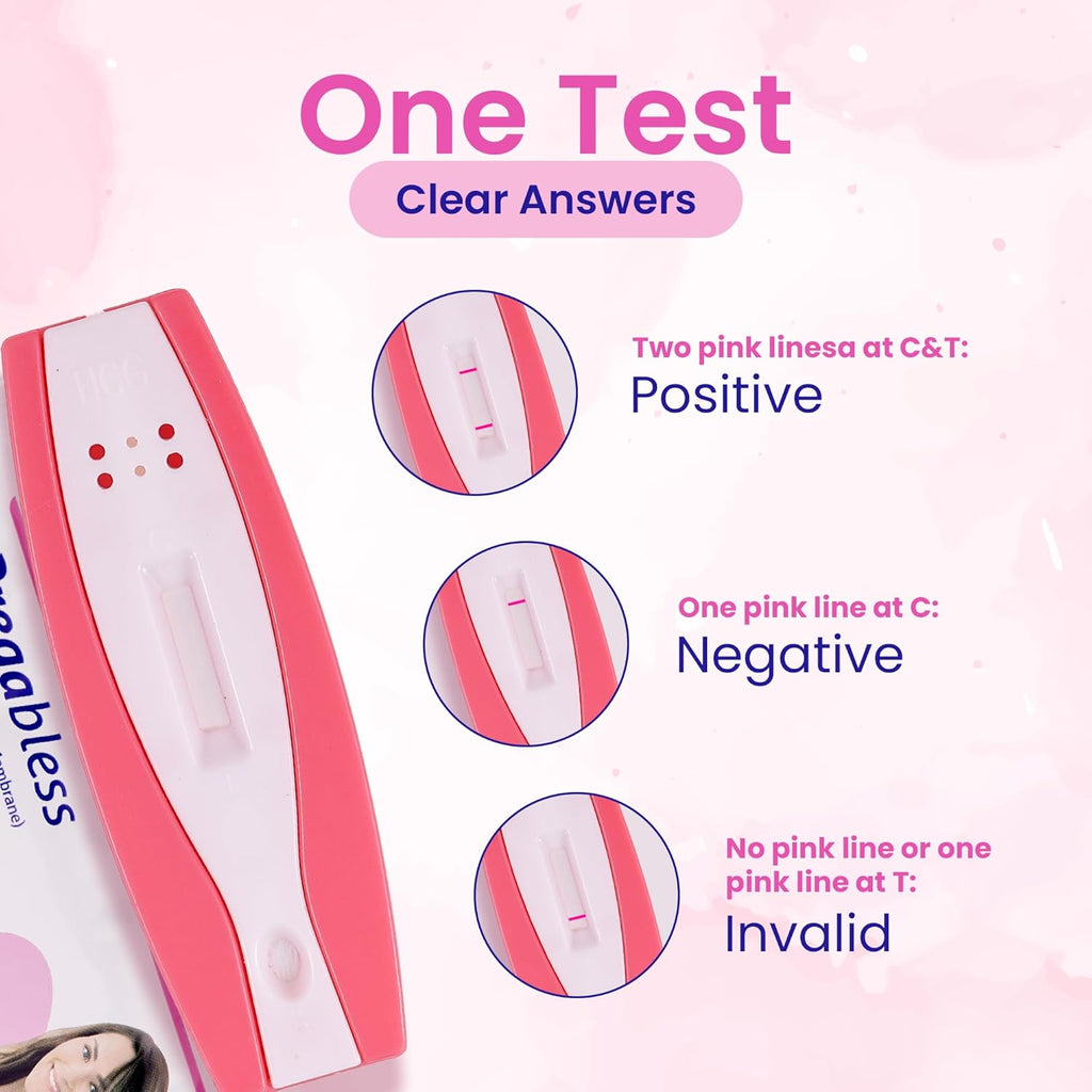 Leeford Pregabless Pregnancy Test Kit | AT Home Pregnancy Test | 1 Step HCG Urine Test | Accurate Result in 3-5 Minutes | Home Pregnancy Check | Single-Use Device with Dropper | Accurate & Easy to Use | Pack of 4
