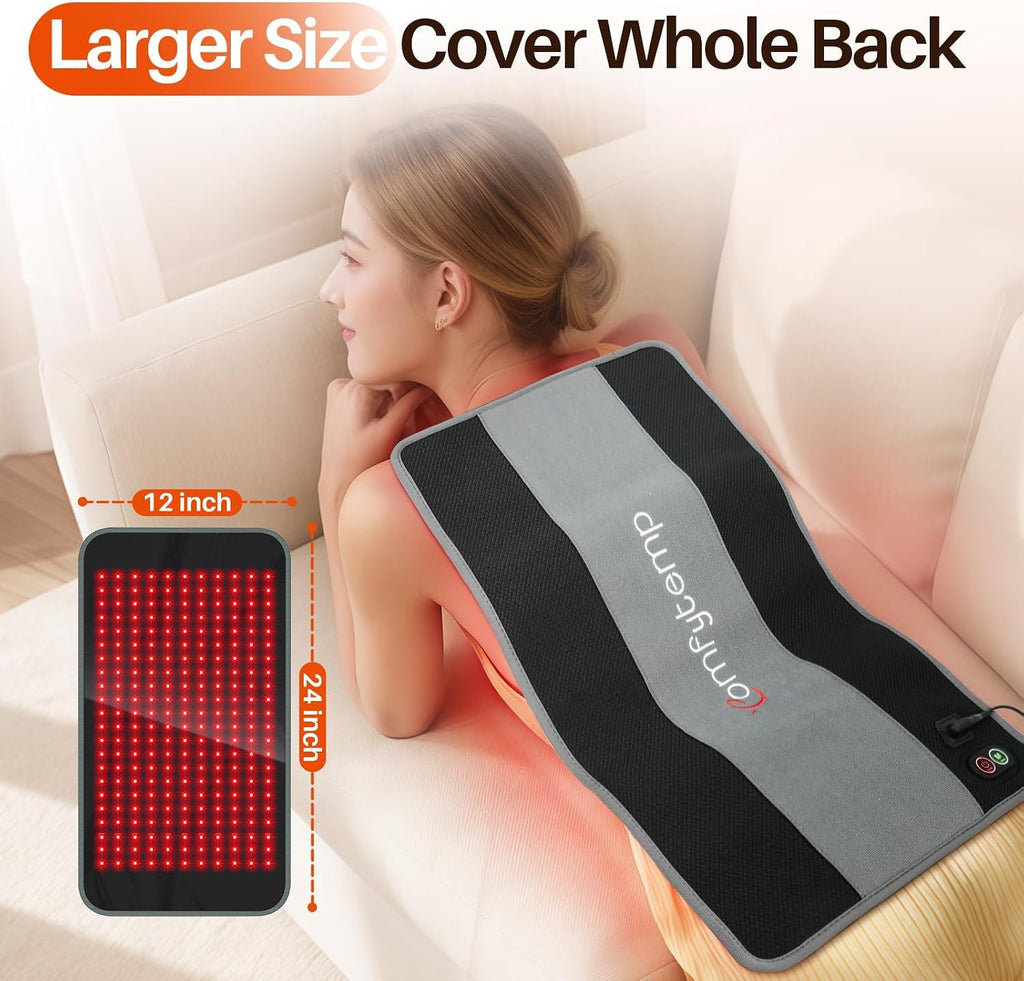 Comfytemp Red Light Therapy Pad for Body, 24'' x 12'', 660nm & 850nm