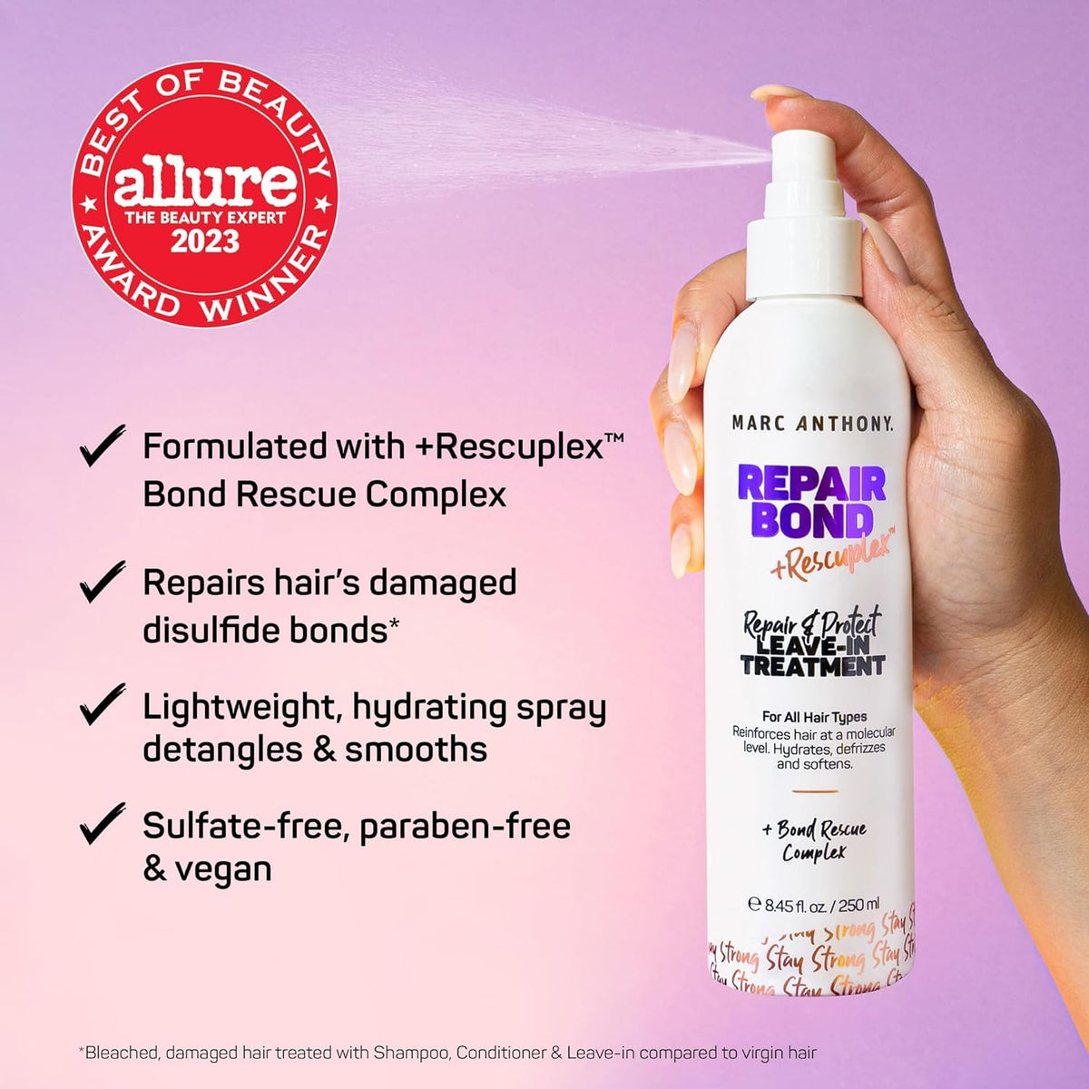 Marc Anthony Repair Bond, Leave-In Hair Conditioner Spray for Damaged Hair