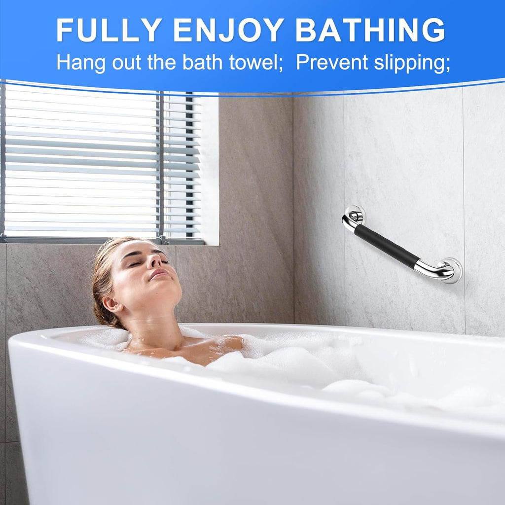 Gotega 16 Inch Shower Grab Bars for Seniors, Anti Slip Handicap Grab Bars