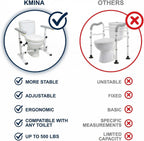 KMINA Toilet Safety Rails, Heavy Duty Frame with Handles