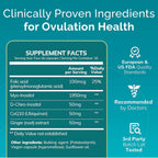 Conceive Plus Ovulation Support - PCOS Supplement for Fertility, Myo-Inositol & D-Chiro Inositol, Folic Acid, Ginger & CoQ10 - Multivitamin - Hormone Balance for Women - 120 Soft Capsules