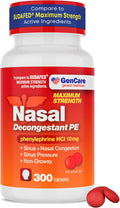 GenCare Phenylephrine HCl 10mg PE Nasal Decongestant, 300 Tablets