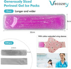 Vecozey 2 Perineal Cold Packs for Maternity Postpartum Care, Reusable Hot & Cold Ice Wraps with Washable Cotton Sleeves for Post Partum & Hemorrhoid Pain Relief, Cooling Pads for Women After Birth
