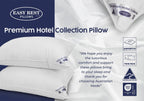 Luxury Hotel Collection Down Alternative Pillows, Standard Size, Medium or High Profile, 250 Thread Count Cotton Cover, Set of 2, White, Machine Washable, Made in Australia (Medium Profile)