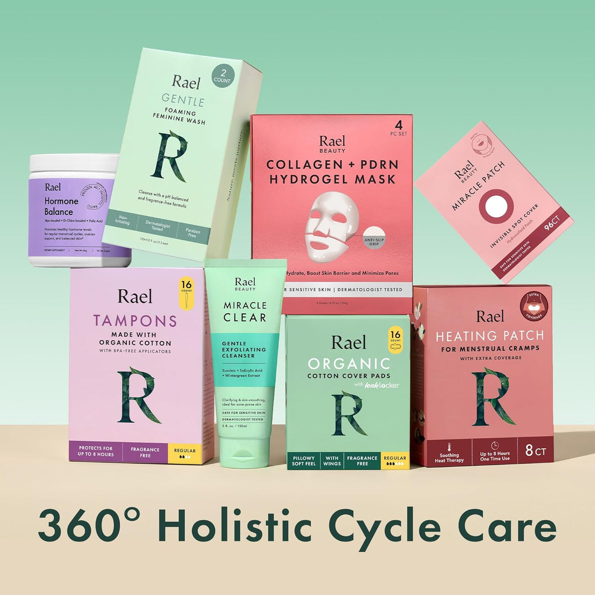 Rael Organic Cotton Cover Sanitary Pads for Women, Heavy (Overnight, 40 Ct)