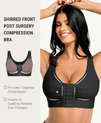 FeelinGirl Post Surgery Compression Bra for Women's Front Closure Bra with Adjustable Straps Wirefree