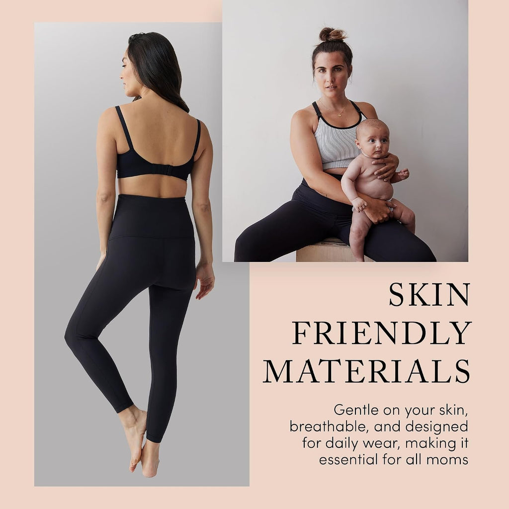 Ingrid & Isabel | Basics Postpartum Compression Leggings | Postpartum Leggings for Tummy Control & Support