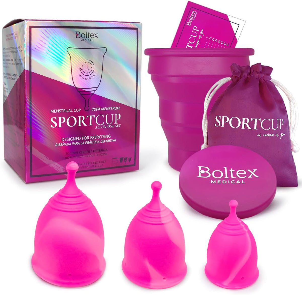 Sport Menstrual Cups and Discs Sterile