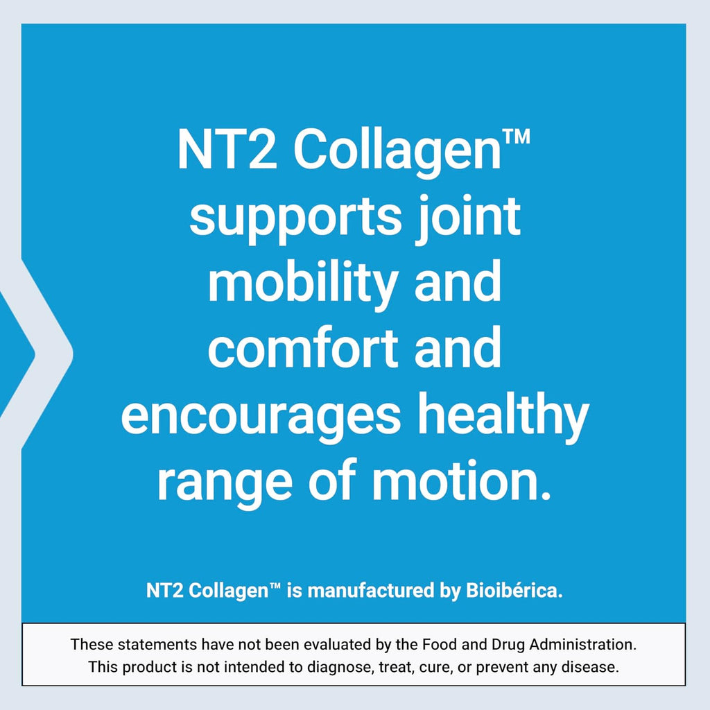 Life Extension NT2 Collagen™, Joint Health Supplement for Joint Comfort & Mobility, Gluten-Free, Non-GMO, 1 Daily, 60 Small Capsules