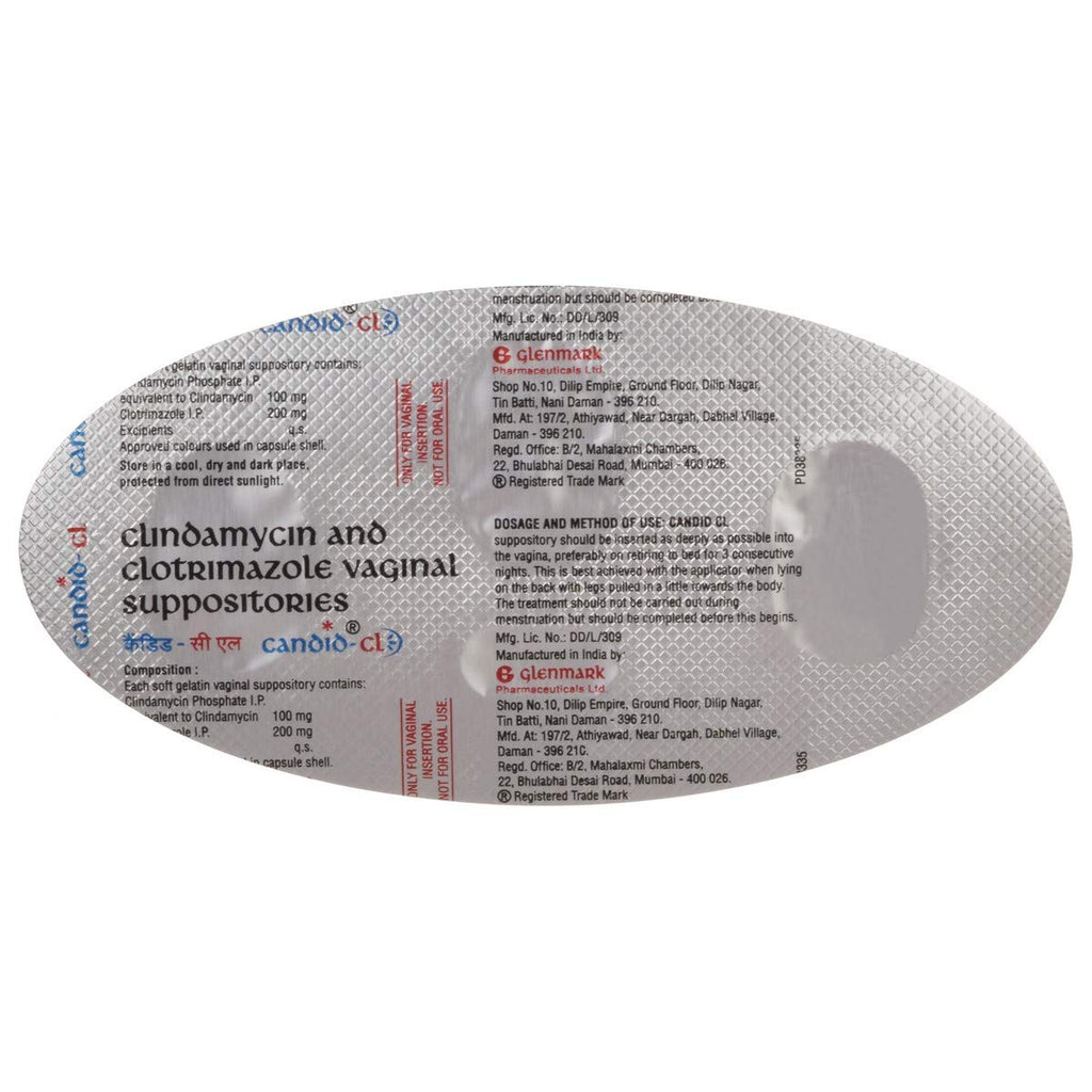 Candid-CL - Strip of 3 Vaginal Suppositories
