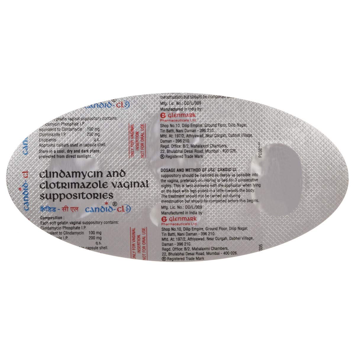 Candid-CL - Strip of 3 Vaginal Suppositories