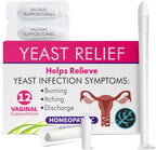 Yeast Infection Treatment for Women | Boric Acid Suppositories For Women | Helps Relieve Itching & Irritation | Vaginal Aid for Inflammation, Dryness & Watery Discharge | 12 Vaginal Suppositories