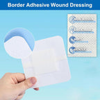 30 PCS Adhesive Wound Dressing, Non-Woven Sterile Pads with Waterproof Protection for Showers and Daily Activities, 10cm x 10cm Size for Cuts, Burns and Post-Surgical Care