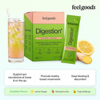 Feel Goods Digestion+ Gut Health Organic Fiber & Probiotic Powder Drink Mix | Digestive Enzymes, Digestion Plus, Bloating Relief, Gut Cleanse, Gut Guardian - Zero Sugar, 15 Stick Packets