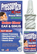 Pressureze Xtra - Natural- Preservative Free - Sterile Nasal Spray - for Severe Sinus Congestion Relief - Opens Blocked Ear Canals, Snoring - 245 Sprays, 34 ml (Pack of 1)