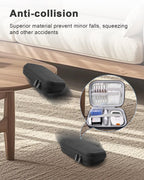 Diabetic Supplies Travel Case for Glucose Meter Diabetes Testing Kit-Black | Portable Diabetes Testing Kit Storage Organizer Bag for Diabetes Blood Sugar Test Strips, Lancets, Lancing Device