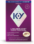 K-Y Liquibeads Vaginal Moisturizer for Women, Silicone Lube Vaginal Suppository, Vaginal Lubricant Helps Reduce Pain Due to Vaginal Dryness, 6 Vaginal Suppositories & 6 Vaginal Applicators