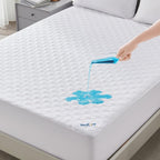 BEDLORE Waterproof Queen Size Mattress Protector, Deep Pocket Fit, Washable | Soft Noiseless Breathable Bed Mattress Cover Pad, Fits 6-18 Inch Deep Mattresses, Ideal for Home, Bedroom, Hotel, White