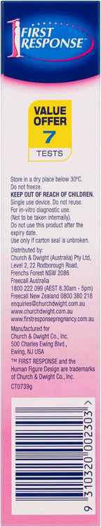 First Response Early Detection Pregnancy Tests, 7pk - Over 99% Accurate, Fast Results, Easy To Use, Detects Low hCG Levels, Detects 6 Days Early, Convenient Testing Any Time Of The Day
