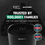 PuroAir 240 HEPA Air Purifiers for Home Pets Air Cleaner up to 1,000 Ft² - HEPA Filter + CarbonTech up to 500X Stronger - Cleans Air Fast - Auto, Sleep Modes Air Purifiers for Bedroom, Office, Dorm