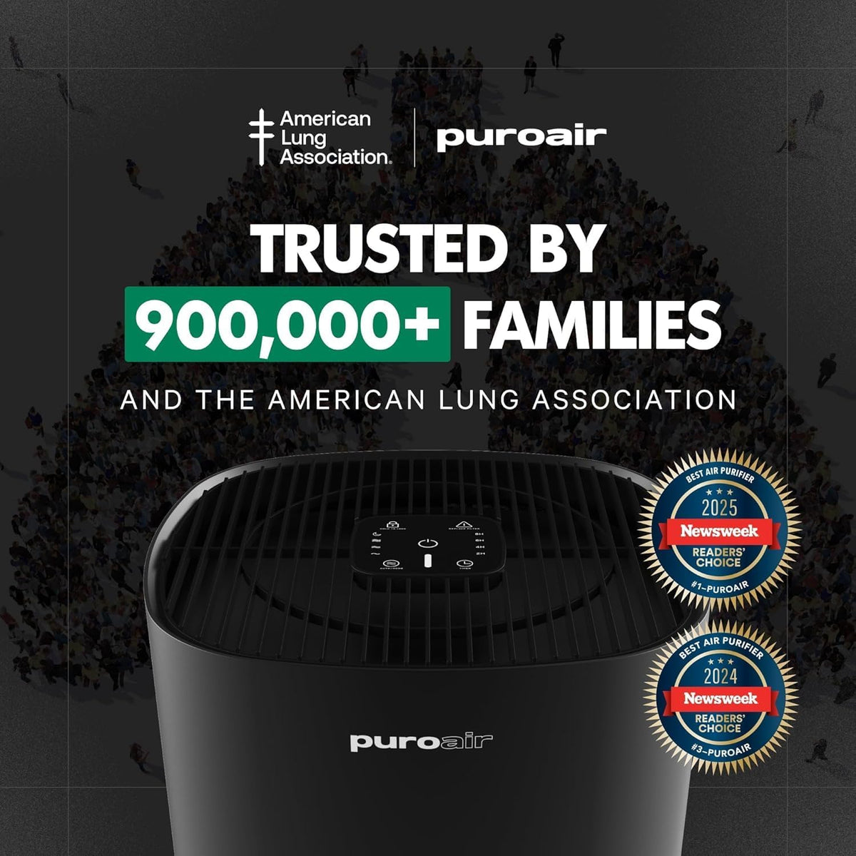 PuroAir 240 HEPA Air Purifiers for Home Pets Air Cleaner up to 1,000 Ft² - HEPA Filter + CarbonTech up to 500X Stronger - Cleans Air Fast - Auto, Sleep Modes Air Purifiers for Bedroom, Office, Dorm