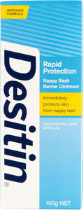 Desitin Rapid Protection Nappy Rash Barrier Ointment 100g