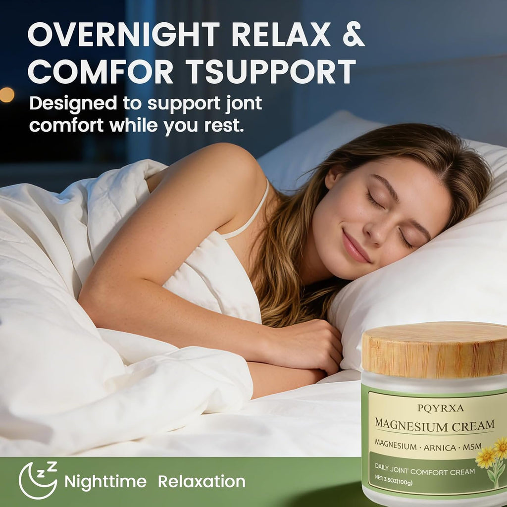 Magnesium Chloride Nerve Relief Cream with Arnica and Msm for Joint, Muscle Relaxation, Hands & Knees, Fast-Absorbing & Non-Greasy Soothing Nerve Formula Moisturizing for Daily Comfort
