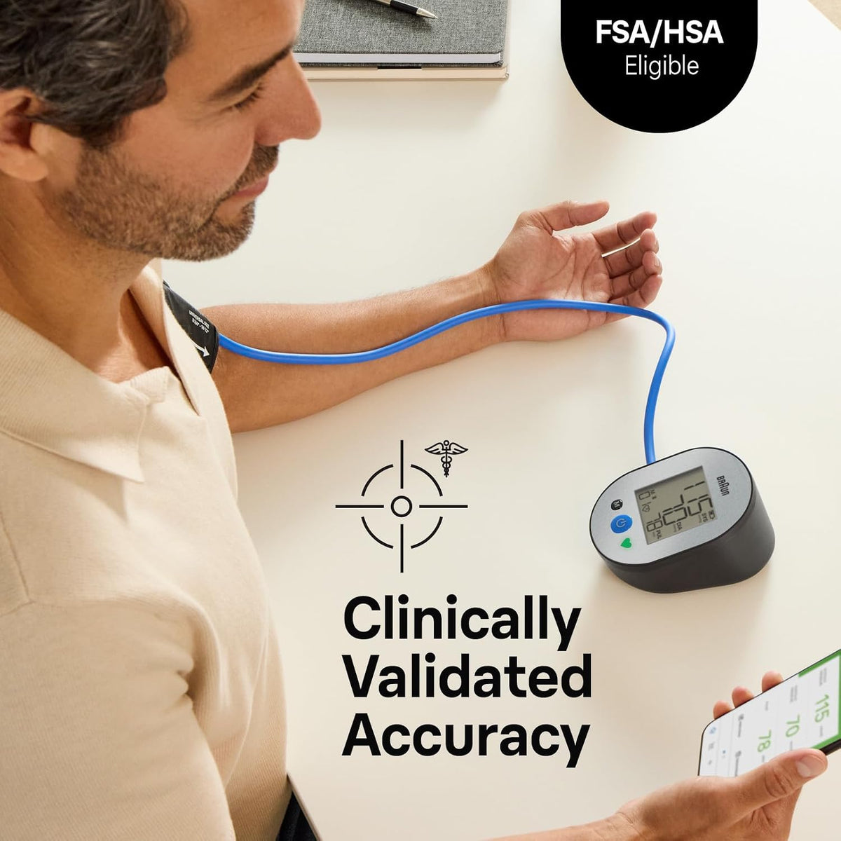 Braun ExactFit 2 Connect Upper Arm Blood Pressure Monitor with Bluetooth