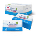 Beautifier Life All - Purpose Travel Wipes, 55 Individually Wrapped 75% Alcohol Antibacterial Hand Sanitizing Wipes with Aloe Moisturizer & Vitamin E for for On-the-Go Use, Restaurant, Home Office