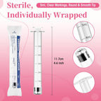 Disposable Vaginal Cream Applicators – 5ml Lube Injector Syringes with Smooth Tip, Dosage Markings, Fits Most Lubricants Creams Gels, Sterilized Individually Wrapped, Pack of 20