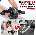 Abiarst Ab Roller Wheel, Abs Workout Equipment for Abdominal & Core Strength Training, Home Gym Exercise Wheels for Men Women, with Knee Pad Accessories