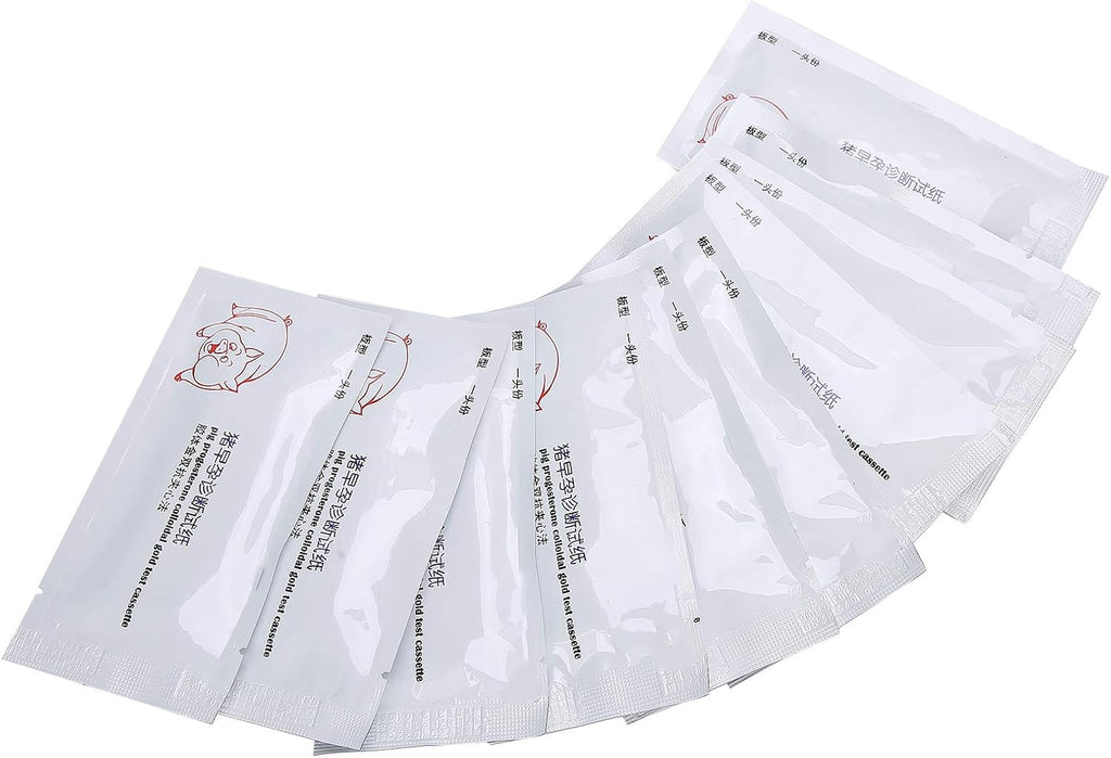 10 Pieces Pregnancy Test for Pigs, Pregnancy Early Detection Test Tool, Pregnancy Test Kit for Bristles, Pregnancy Test Sheet for