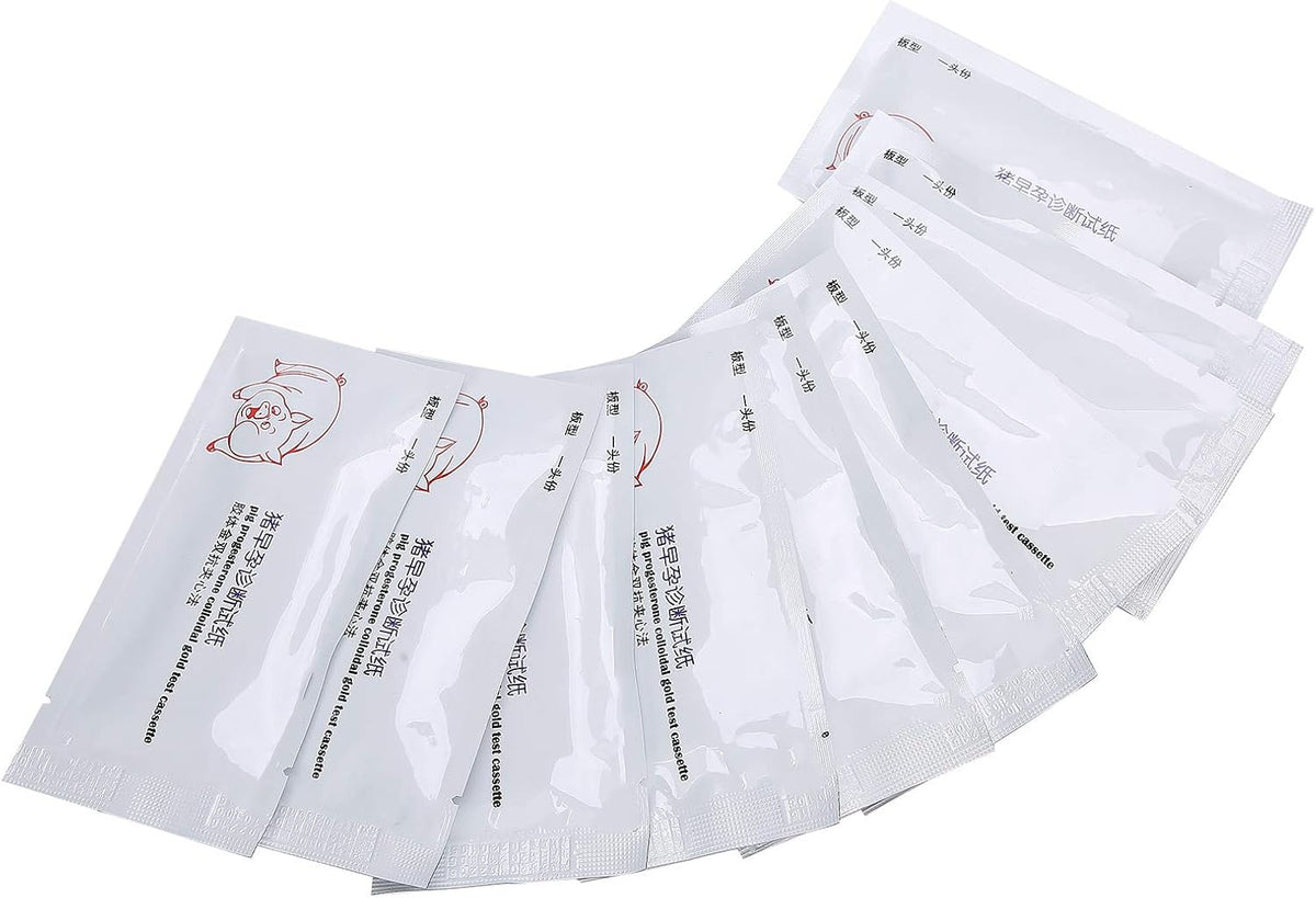 10 Pieces Pregnancy Test for Pigs, Pregnancy Early Detection Test Tool, Pregnancy Test Kit for Bristles, Pregnancy Test Sheet for