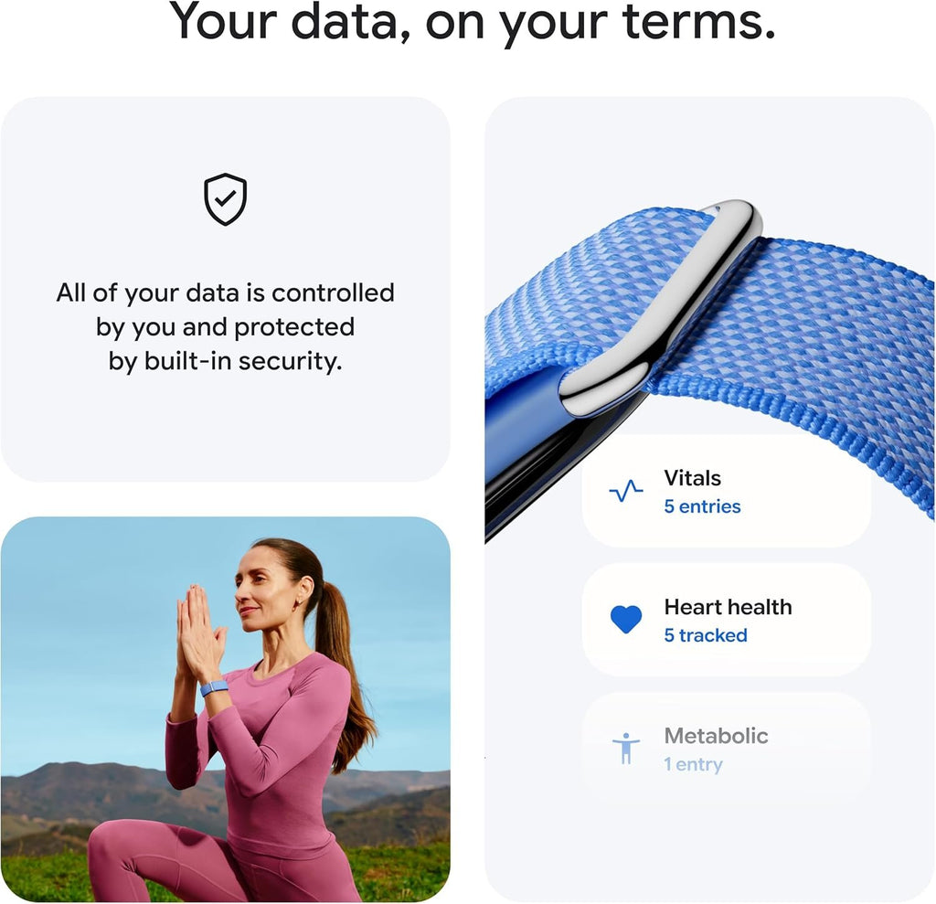 Google Fitbit Air Performance Loop Band - One Size - Obsidian | Only compatible with Fitbit Air, microadjustable, polyester, nylon, and elastane yarn band, workout-friendly