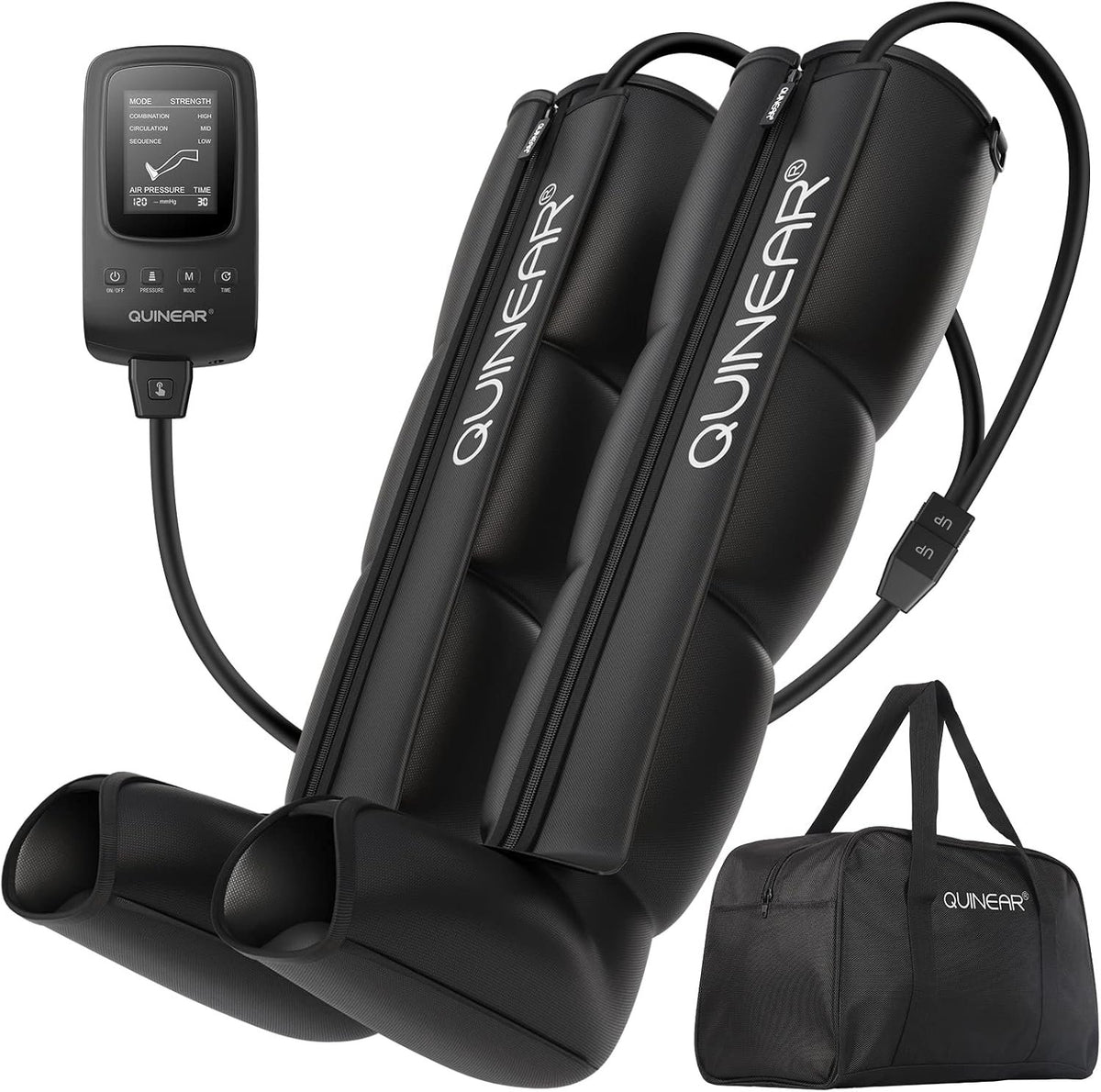 QUINEAR Air Compression Recovery System, Professional Sequential Device for Massage Therapy, Foot and Leg Recovery Boots to Improve Circulation for Athletes, FSA-HSA Eligible (Small)