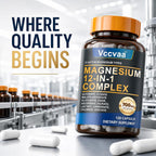 Magnesium Complex 700mg | 12-in-1 High Absorption Supplement | Glycinate, Citrate, Malate, Taurate & More | Sleep Support, Muscle Cramp Relief, Stress, Heart & Nerve Health | 120 Vegan Capsules