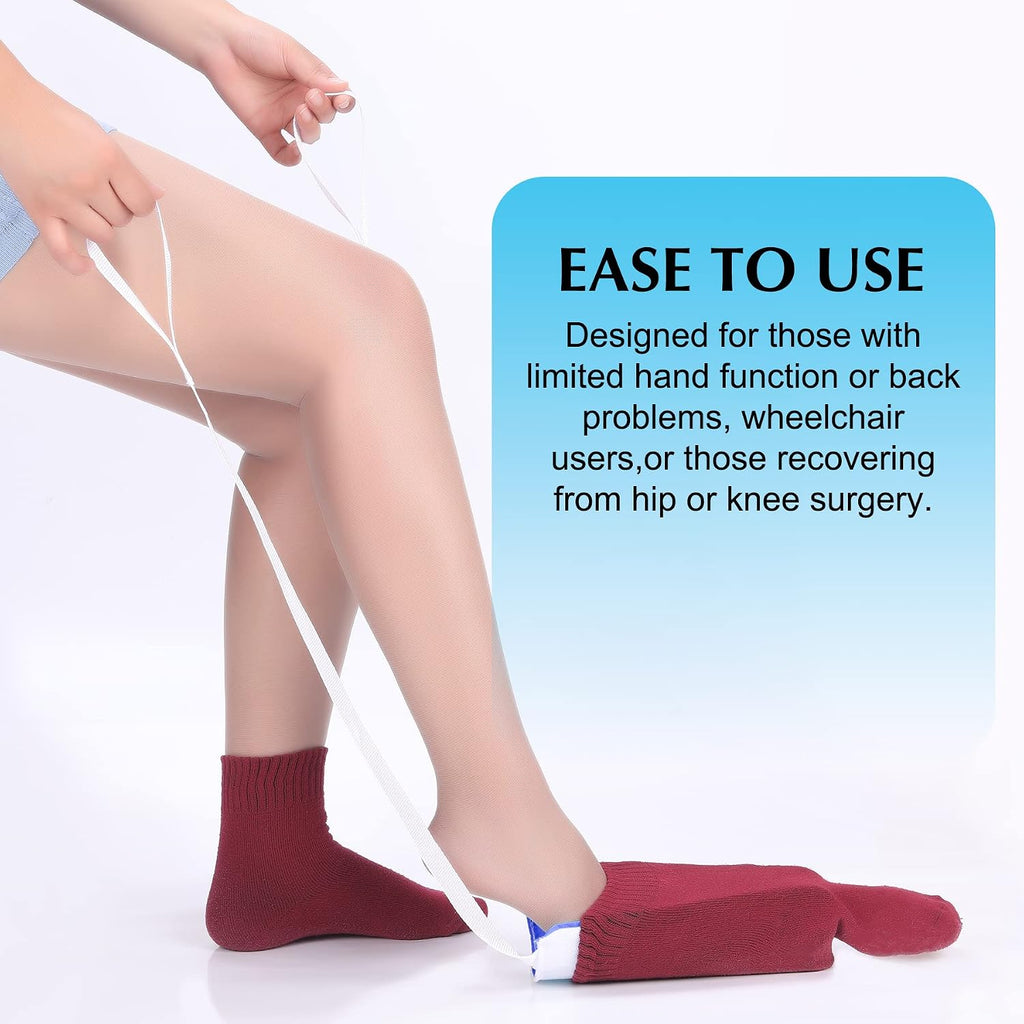 CAidRE Sock Aid - Sock Aide Device for Seniors, Disabled, Pregnant, Diabetics - Sock Helper Device No Bending