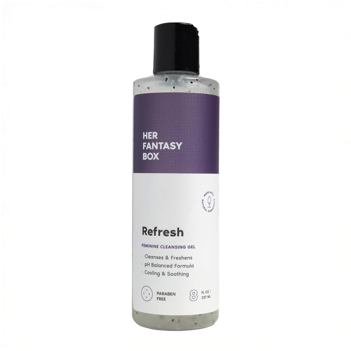Her Fantasy Box | Refresh pH Balancing Shower Gel - Natural Feminine Hygiene Solution for Gentle Cleansing, Odor Control, and Skin Nourishment - pH-Balanced Formula for All Skin Types (8 oz)