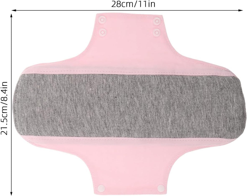 Anneome 2Pcs Postpartum Leak Protection Pads for Women, Ultra-Thin Washable Cloth Sanitary Napkins with Wings, Soft Reusable Panty Liners for Overnight Incontinence and Postnatal Care