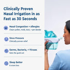 NAVAGE® Starter Bundle: Nose Cleaner, 30 SaltPods, Congestion Relief | Complete Sinus Care Kit: Powered Nasal Irrigation System w/ 30 Pre-Measured SaltPods for Clinically Proven Benefits